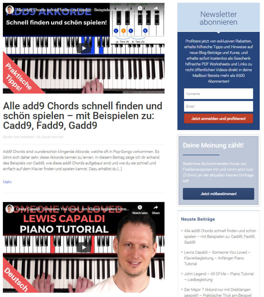 "Der Pianoclub": Klavier Online-Kurs von Daniel Hunziker im Test [Update [year]]