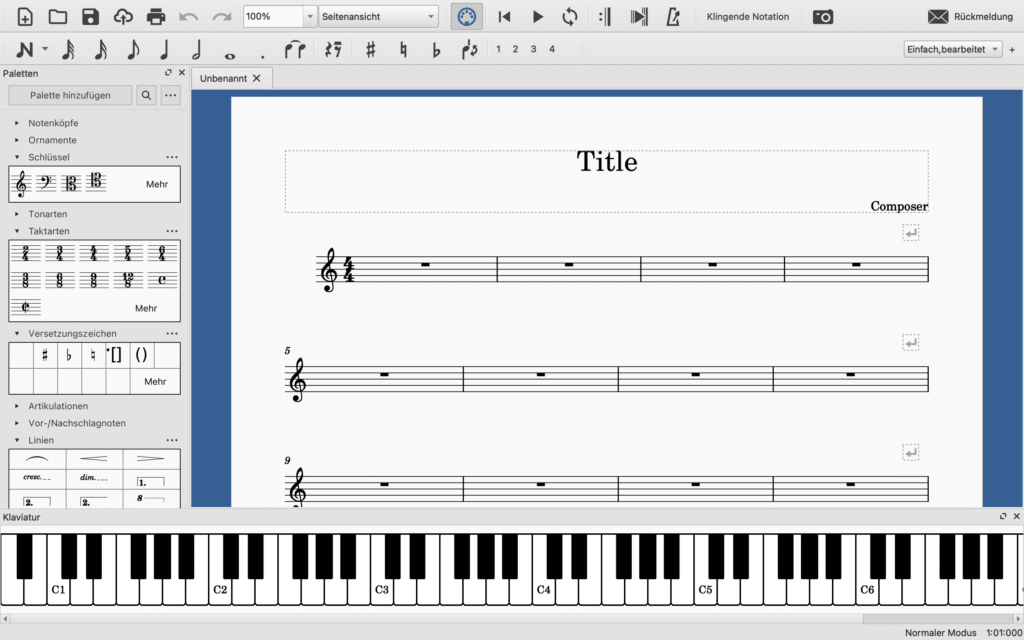 Musescore Notensatzprogramm
